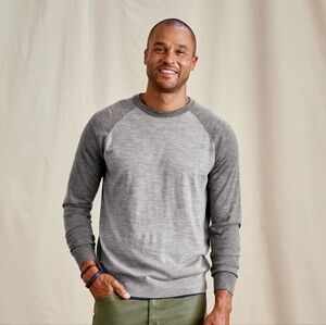 Rag & Bone Standard Issue Long Sleeve Raglan Tee Heathered Gray Size Large